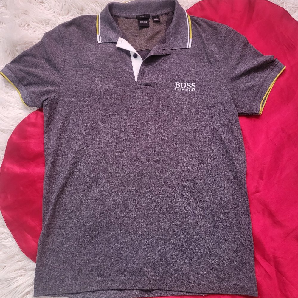 Like a Boss! Grey with Green Trim Men's Hugo Boss